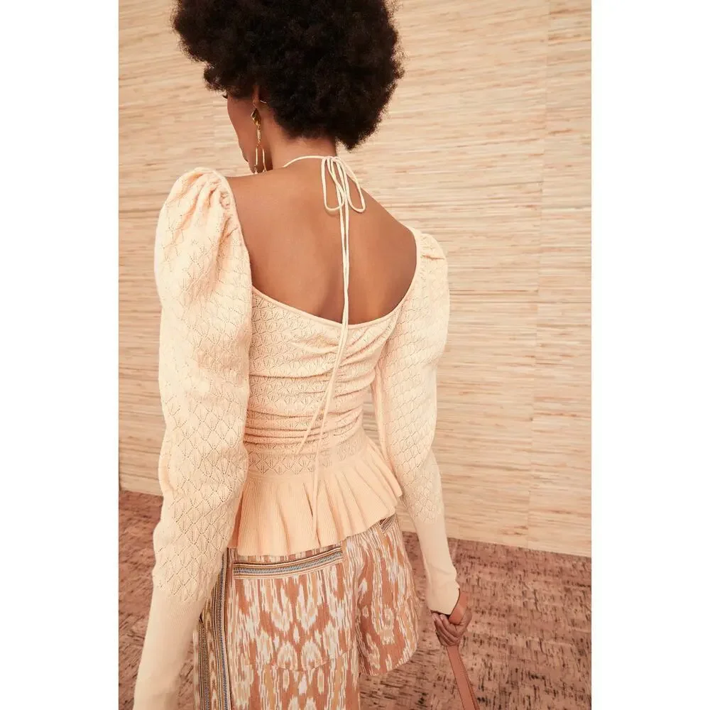 Ulla Johnson Leland Top Honey Peach Size L